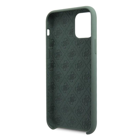 Guess Silicone 4G Tone to Tone - Coque iPhone 11 Pro Max (kaki)