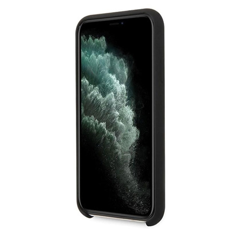 Guess Silicone Vintage - Coque iPhone 11 Pro Max (noir)