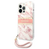 Guess Marble Strap - iPhone 13 Pro Case (pink)