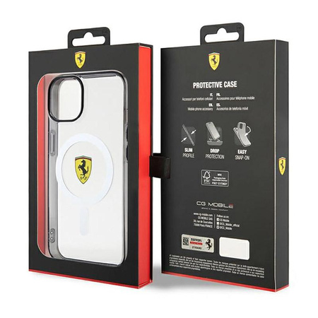 Ferrari Outline Magsafe - Case for iPhone 14 (Transparent)