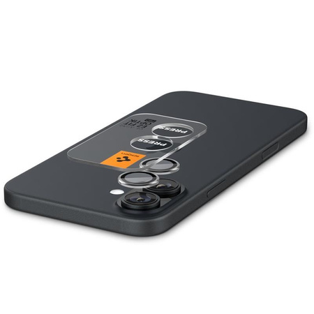 Spigen Optik Pro GLAS.TR EZ Fit Camera Protector 2-Pack - Szkło ochronne na obiektyw do iPhone 17 / 16 / 16 Plus (2 szt) (Przezroczysty)