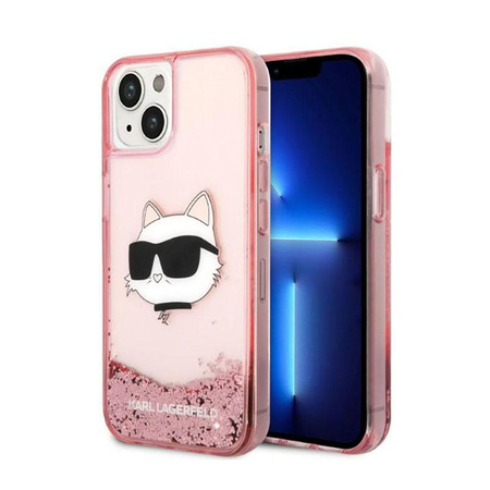 Karl Lagerfeld Liquid Glitter NFT Choupette Head - iPhone 14 Case (pink)