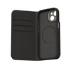Moshi Overture MagSafe - Leather 3-in-1 iPhone 15 flip case (Midnight Black)