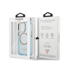 Guess Gold Outline Translucent MagSafe - Case for iPhone 13 Pro (Blue)