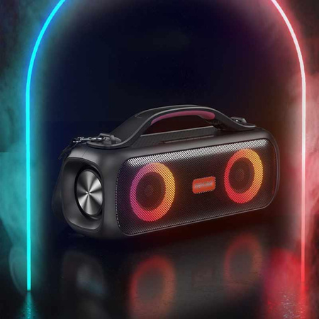 WEKOME D38 Yinla Series - V5.0 30W RGB LED přenosný bezdrátový Bluetooth reproduktor (černý)