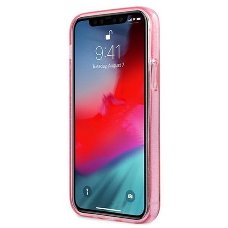 Karl Lagerfeld Choupette Head Glitter - pouzdro pro iPhone 12 Pro Max (růžové)