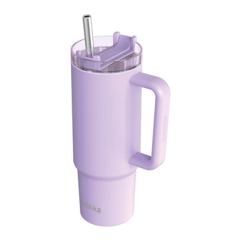 Quokka Stream - Stainless Steel Thermal Mug 950 ml with Straw (Purple)