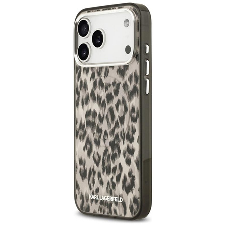 Karl Lagerfeld IML Leopard Pattern MagSafe - Hülle für iPhone 17 Pro Max (braun)