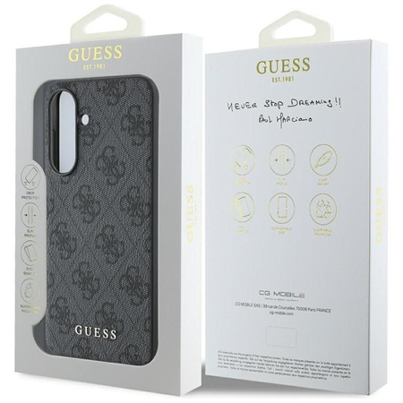 Guess 4G Metal Gold Logo - Etui do Samsung Galaxy A56 5G (czarny)