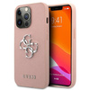Pouzdro Guess Saffiano 4G Big Silver Logo - iPhone 13 Pro Max (růžové)