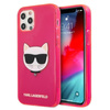 Karl Lagerfeld Choupette Head - iPhone 12 Pro Max Hülle (Fluo Pink)