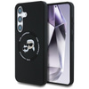 Karl Lagerfeld Silicone Double Heads And Circle MagSafe - Case for Samsung Galaxy S25 (Black)