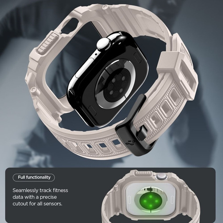 Obudowa z Paskiem do Apple Watch 10, 11 46 mm Spigen Armor Etui Opaska Beż
