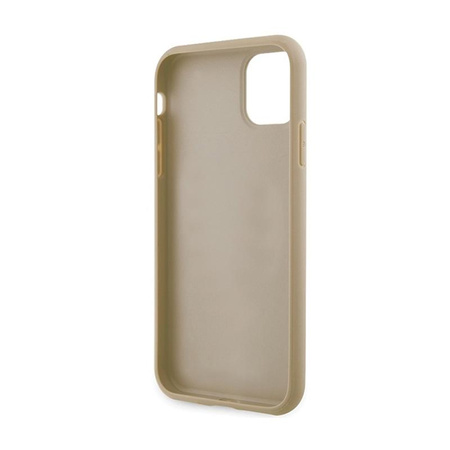 Guess Glitter Script Big 4G - iPhone 11 Case (Gold)