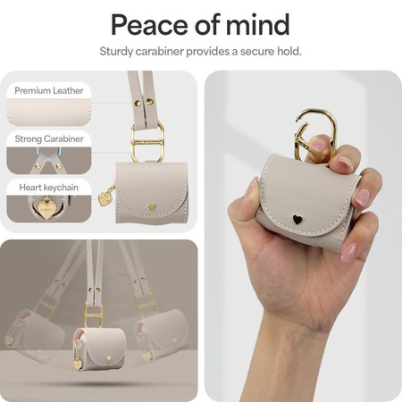 Spigen Cyrill Mini Bag - Hülle mit Band für Apple AirPods 4 (Beige)