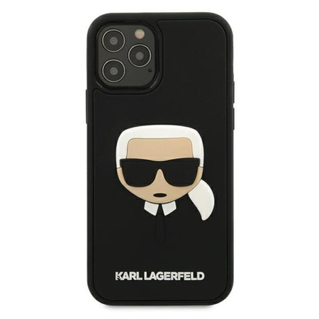 Karl Lagerfeld 3D gumi Karl`s Head - iPhone 12 Pro Max tok (fekete)