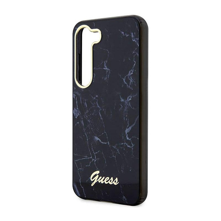 Guess Marble Kollektion - Hülle für Samsung Galaxy S23 (Schwarz)