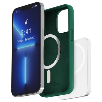 PURO ICON MAG - Étui MagSafe pour iPhone 14 Pro (Vert foncé)