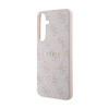 Guess 4G Collection Leather Metal Logo MagSafe - Etui Samsung Galaxy S24+ (różowy)