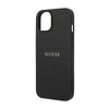 Guess Saffiano Metal Logo Stripes - pouzdro pro iPhone 14 Plus (Black)