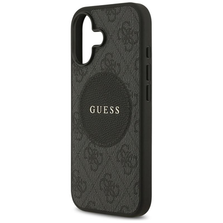 ETUI DO IPHONE 17 do MAGSAFE GUESS ORYGINALNE CZARNE SKÓRZANE MODNE CASE