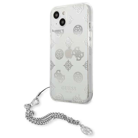 Guess Peony Chain Handle - iPhone 13 mini case (silver)