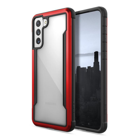 X-Doria Raptic Shield - Samsung Galaxy S21+ Aluminiumgehäuse (antimikrobieller Schutz) (Rot)