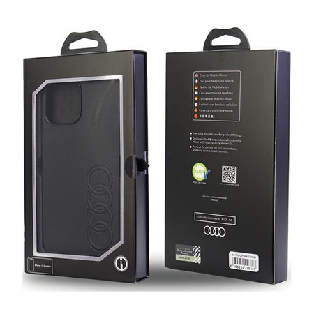 Audi Synthetic Leather - Tasche für iPhone 13 Pro Max (Schwarz)
