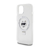 Karl Lagerfeld Ring Stand Choupette Head MagSafe - iPhone 15 Case (white)