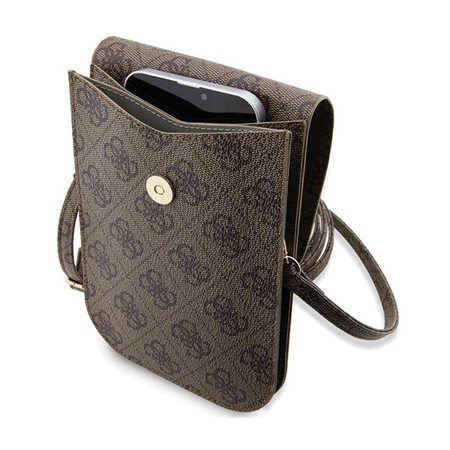 Guess 4G Stripes - Crossbody taška na telefon (hnědá)