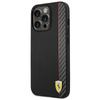 Ferrari Carbon - iPhone 14 Pro Tasche (Schwarz)
