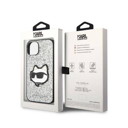 Karl Lagerfeld KLHCP14MG2CPS iPhone 14 Plus 6,7" srebrny/silver hardcase Glitter Choupette Patch