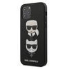 Karl Lagerfeld Saffiano Karl & Choupette Heads - iPhone 12 / iPhone 12 Pro Tasche (schwarz)