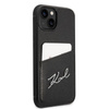 Karl Lagerfeld Signature Logo Cardslot - iPhone 14 Plus tok (fekete)