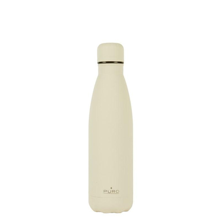 PURO ICON - Termo láhev z nerezové oceli 500 ml (béžová) (prášková barva)