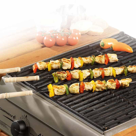 BBQ - Spieße mit Holzgriff lang 38 cm (4St.).)
