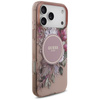 Guess IML Flowers Electro Pearl Strap MagSafe - Pouzdro iPhone 17 Pro Max (růžový)