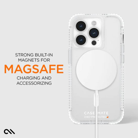 Case-Mate Ultra Tough Plus D3O MagSafe - iPhone 15 Pro Case (Clear)