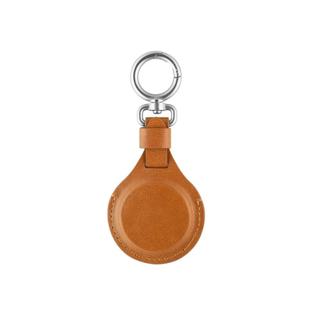 Moshi AirTag Schlüsselanhänger - Premium-Anhänger für Apple AirTag (Karamellbraun)