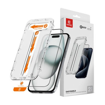 Crong EasyShield 2-Pack - Tvrzené sklo pro iPhone 16 / iPhone 15 (2 kusy)