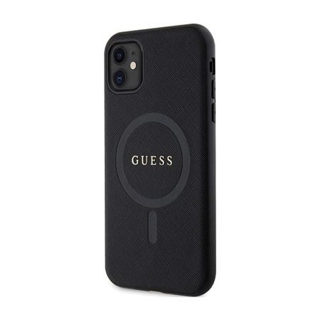 Guess Saffiano MagSafe - Etui für iPhone 11 (schwarz)