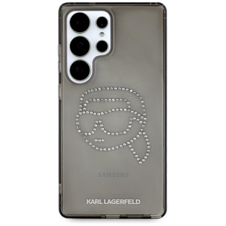 Karl Lagerfeld Rhinestones Karl Head Logo - Hülle für Samsung Galaxy S25 Ultra (Schwarz)