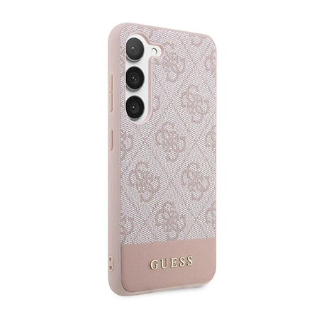 Guess 4G Bottom Stripe Metal Logo Collection - Samsung Galaxy S23 Case (pink)
