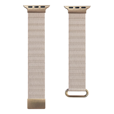 Crong Eclipse - Magnetic Leather Apple Watch Band 38/40/41/42mm (Beige)