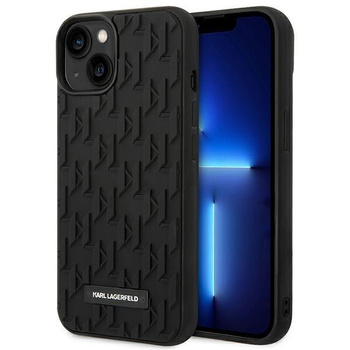 Karl Lagerfeld Monogram 3D Pattern - iPhone 14 Case (black)