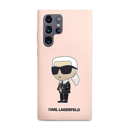 Karl Lagerfeld Silikonové pouzdro NFT Ikonik - Samsung Galaxy S23 Ultra (růžové)