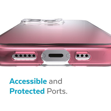 Speck Presidio Perfect-Clear + Ombre - iPhone 13 Pro Hülle mit MICROBAN-Beschichtung (Clear/Vintage Rose)