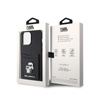 Karl Lagerfeld Saffiano Cardslot Karl & Choupette fém logó - iPhone 15 Pro Max tok (fekete)