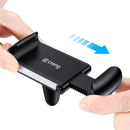 Crong Universal Smart Car Holder – Universal car phone holder for 4"-6.5" phones (black)