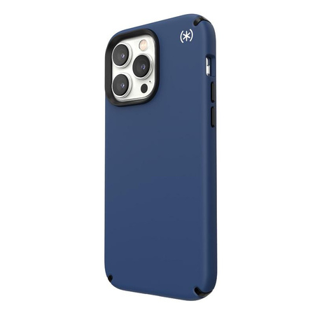 Speck Presidio2 Pro MagSafe - Coque antibactérienne pour iPhone 14 Pro Max (Bleu côtier / Noir / Blanc)